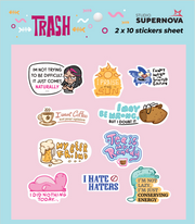 Set 20 Sticker illustrati - Trash 3