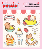 Set 20 Sticker illustrati - Kawaii 1