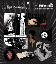 Set 20 Sticker illustrati - Dark Academia 1
