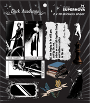 Set 20 Sticker illustrati - Dark Academia 3
