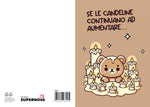 BIGLIETTO D'AUGURI CANDELINE