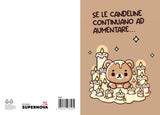 BIGLIETTO D'AUGURI CANDELINE