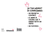 BIGLIETTO D'AUGURI WISHLIST DI COMPLEANNO