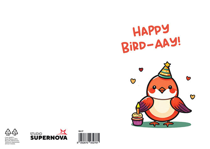 BIGLIETTO D'AUGURI BIRD-AAY