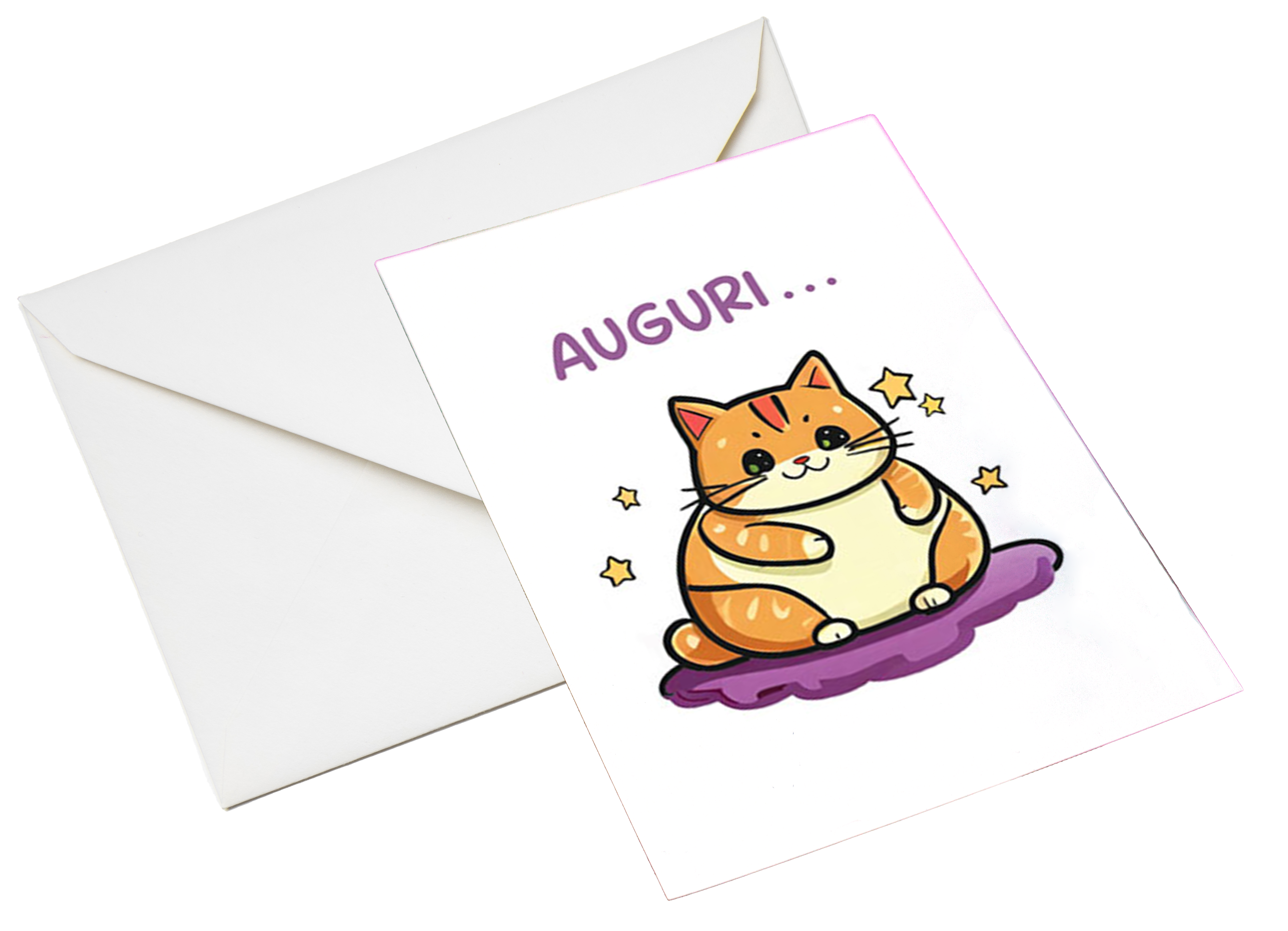 BIGLIETTO D'AUGURI GATTONE