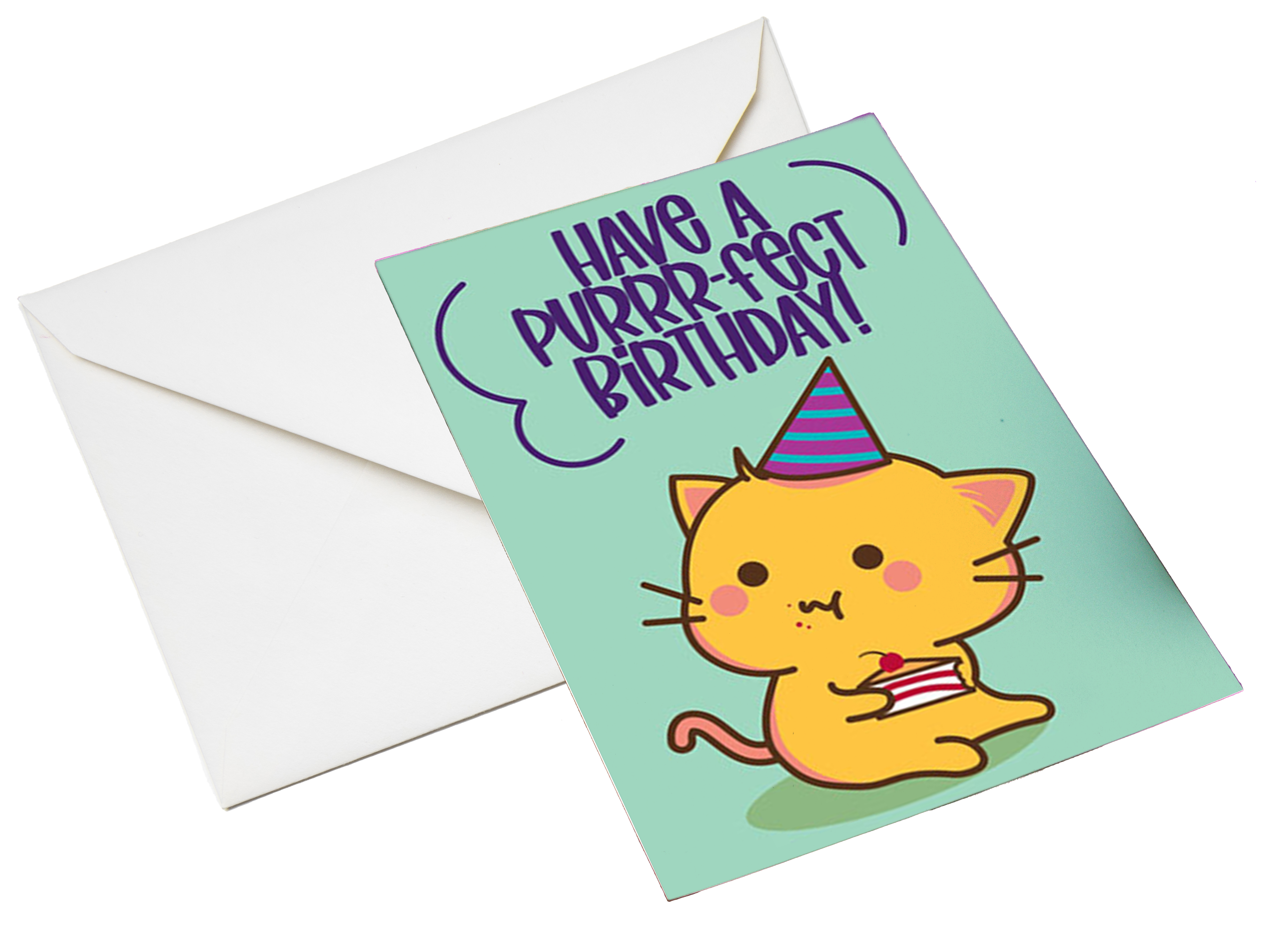 BIGLIETTO D'AUGURI PURRR-FECT