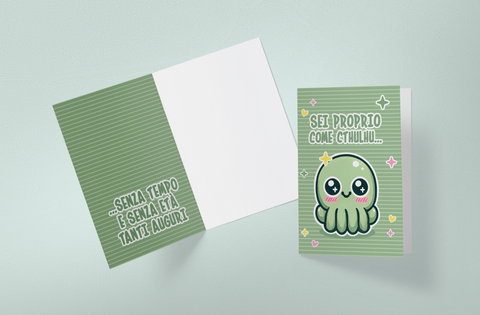 BIGLIETTO D'AUGURI COME CTHULHU