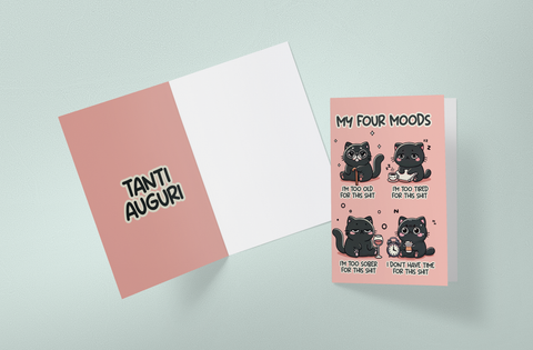 BIGLIETTO D'AUGURI MY FOUR MOODS