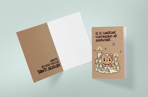 BIGLIETTO D'AUGURI CANDELINE