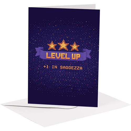 BIGLIETTO AUGURI - BA19 - GIOCO LEVEL UP