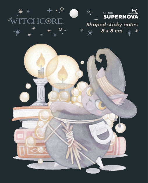 STICKY NOTES SAGOMATE - WITCHY CAT