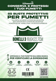 STUDIO SUPERNOVA - 50 BUSTE PROTETTIVE BONELLI 3 (18,6 X 22,7)
